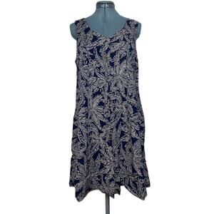VINTAGE Liberty House Young Hawaii Wild Palms Mini Dress Woman's Medium blue